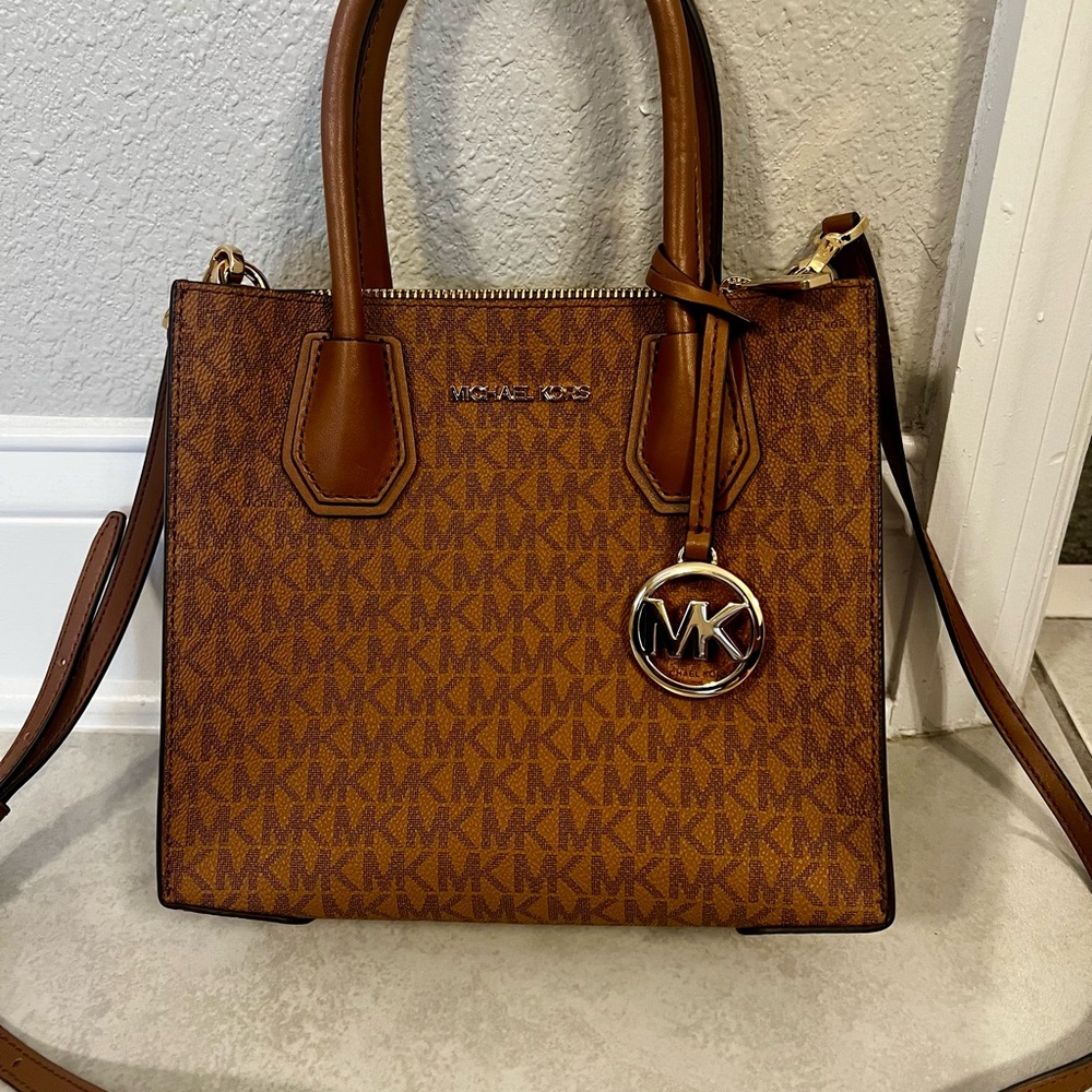 Michael Kors Brown Monogram Satchel